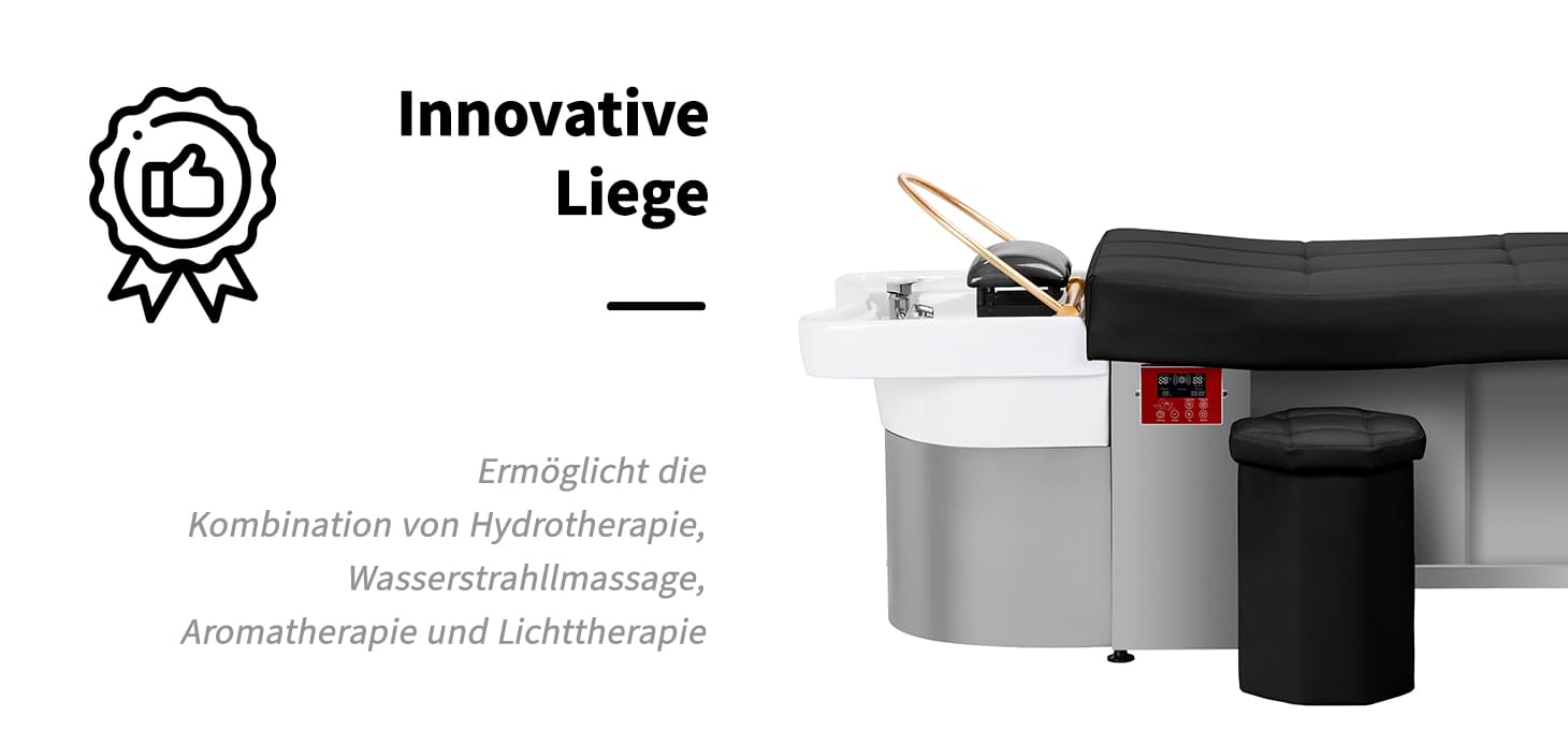 Gabbiano SPA-Liege Head Spa 017B schwarz