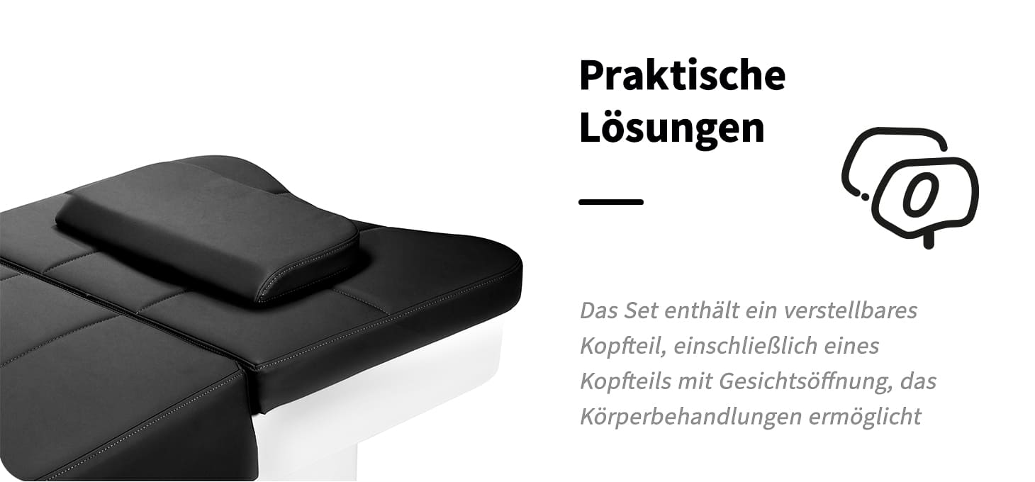 Gabbiano SPA-Liege Head Spa 017B schwarz