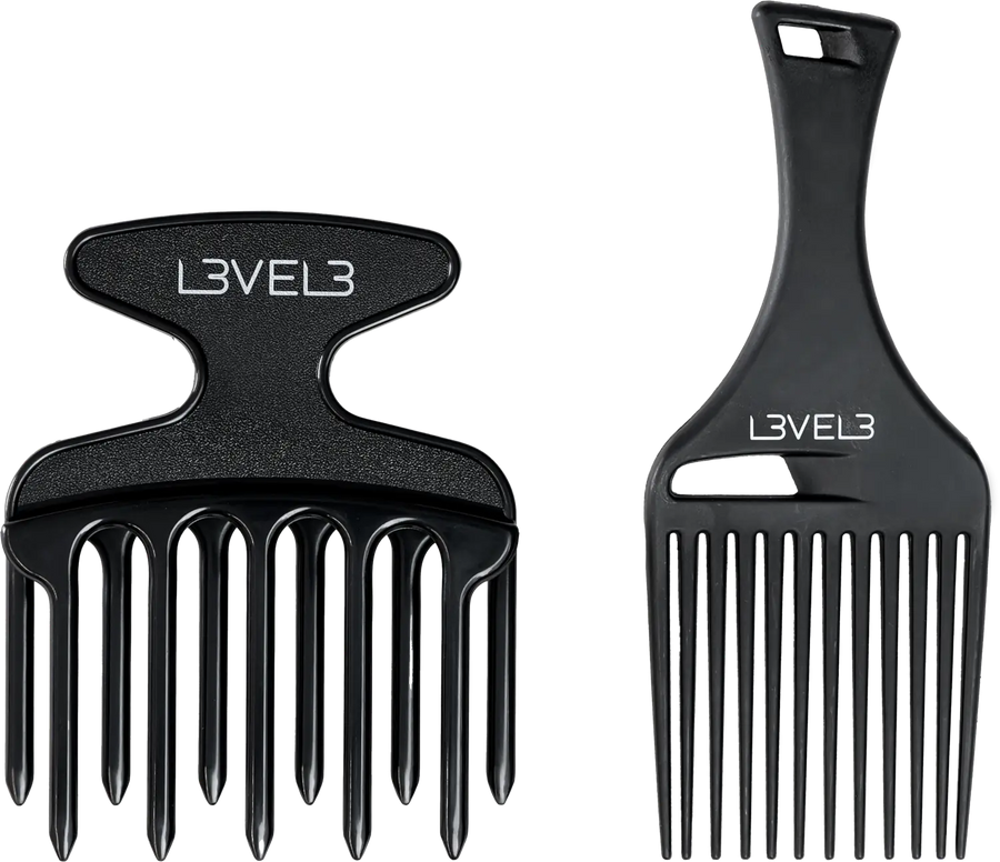 L3VEL3 Hair Pick Comb Set