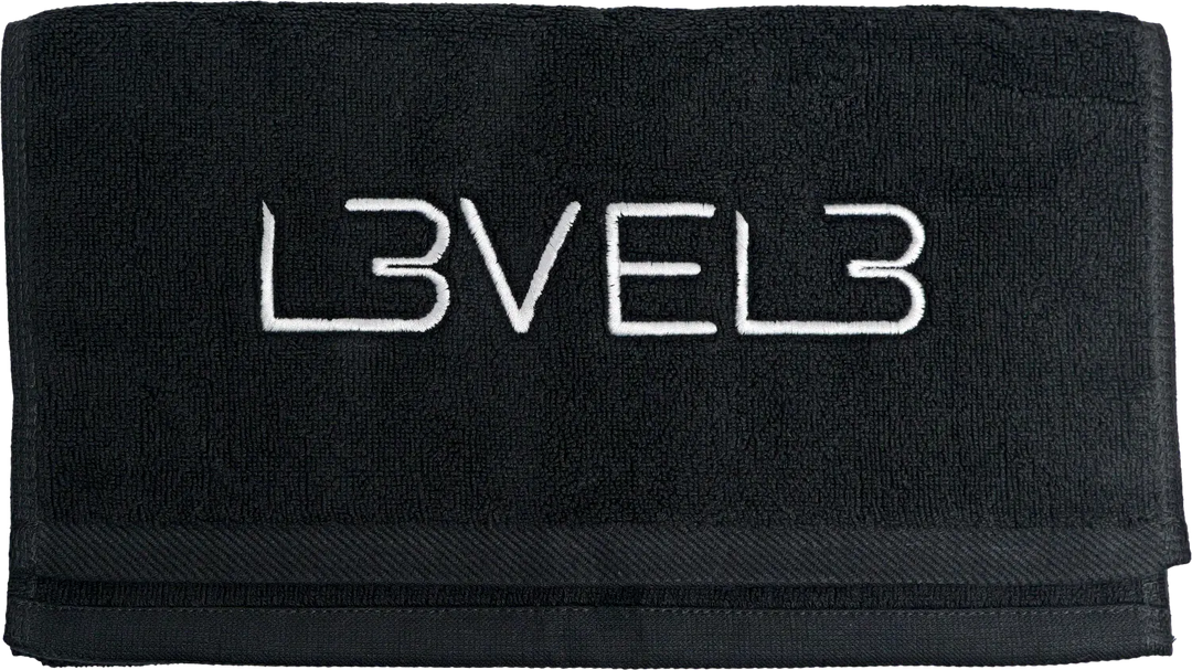 L3VEL3 Professionelles Rasierhandtuch Schwarz