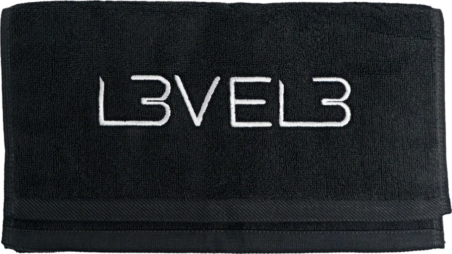 L3VEL3 Professionelles Rasierhandtuch Schwarz
