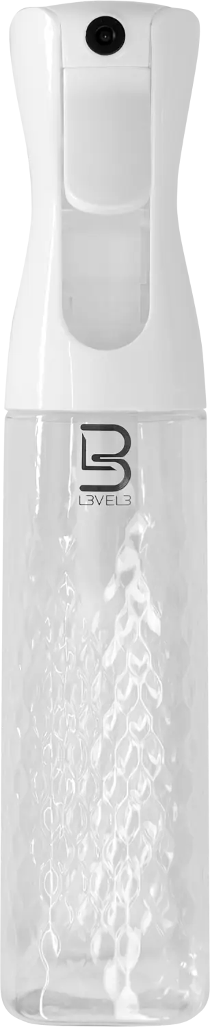 L3VEL3 Beveled Spray Bottle Weiß/Transparent