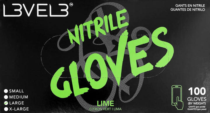 L3VEL3 Nitrilhandschuhe Lime – Produktansicht 2