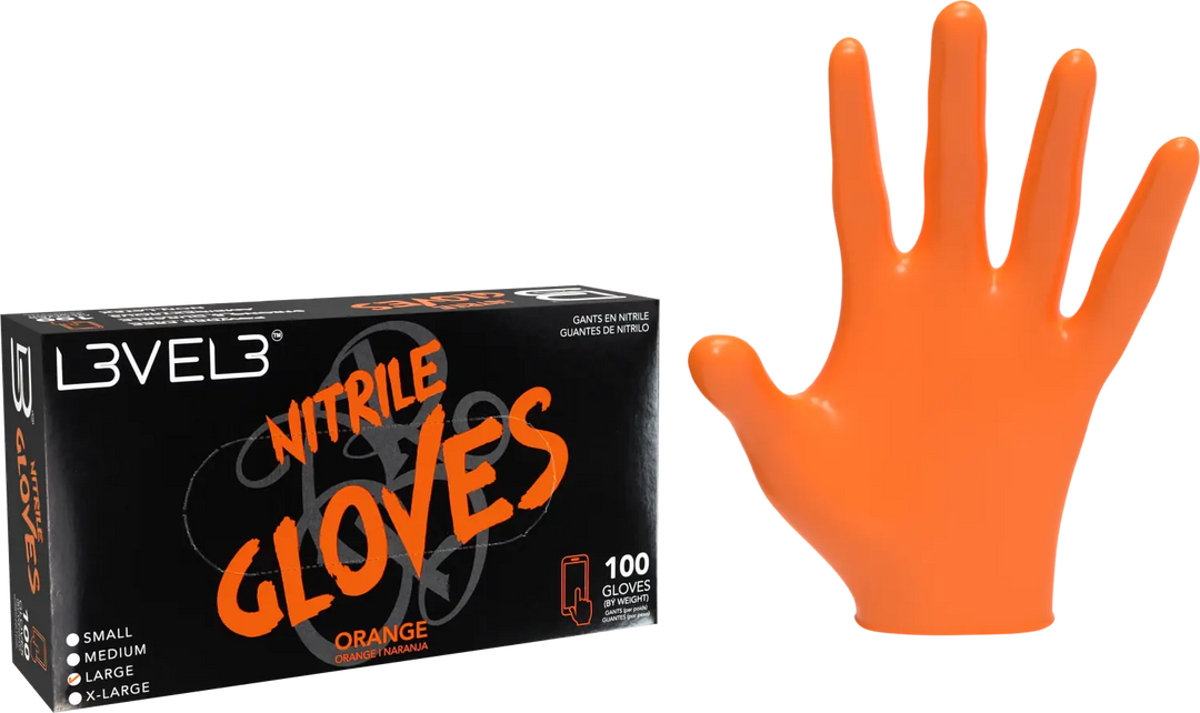 L3VEL3 Nitrilhandschuhe Orange