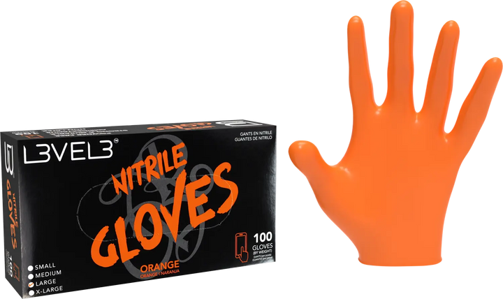 L3VEL3 Nitrilhandschuhe Orange