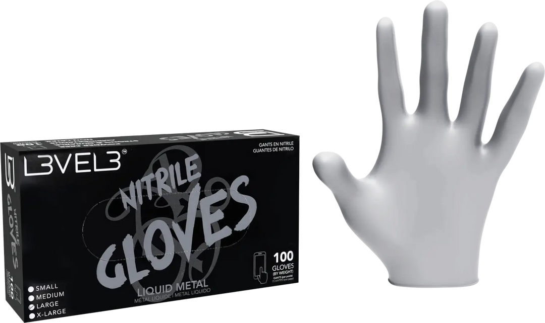 L3VEL3 Nitrilhandschuhe Liquid Metal
