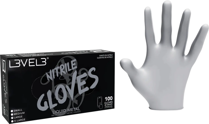 L3VEL3 Nitrilhandschuhe Liquid Metal