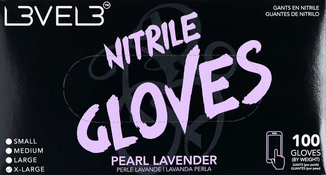 L3VEL3 Nitrilhandschuhe XL Perlenlavendel
