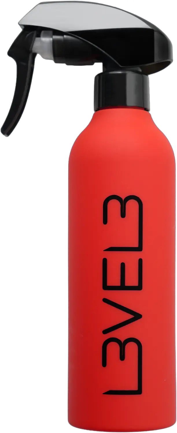 L3VEL3 Gummierte Sprühflasche Rot