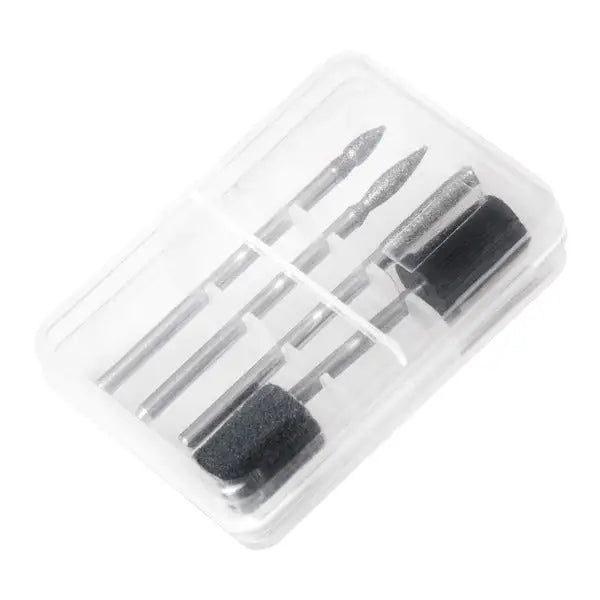 Nail drill bits set in a plastic case for Activ Power JD700 Electric Nail Drill and Desk Lamp