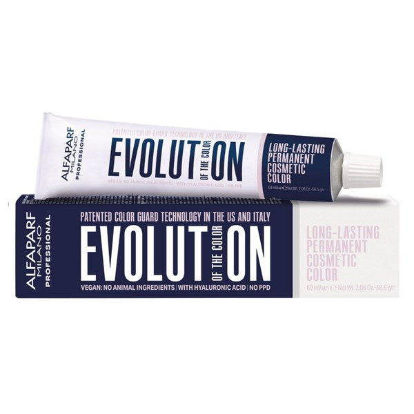 Alfaparf Milano Evolution of the Color Haarfarbe – Tube und Faltschachtel in neuer Verpackung