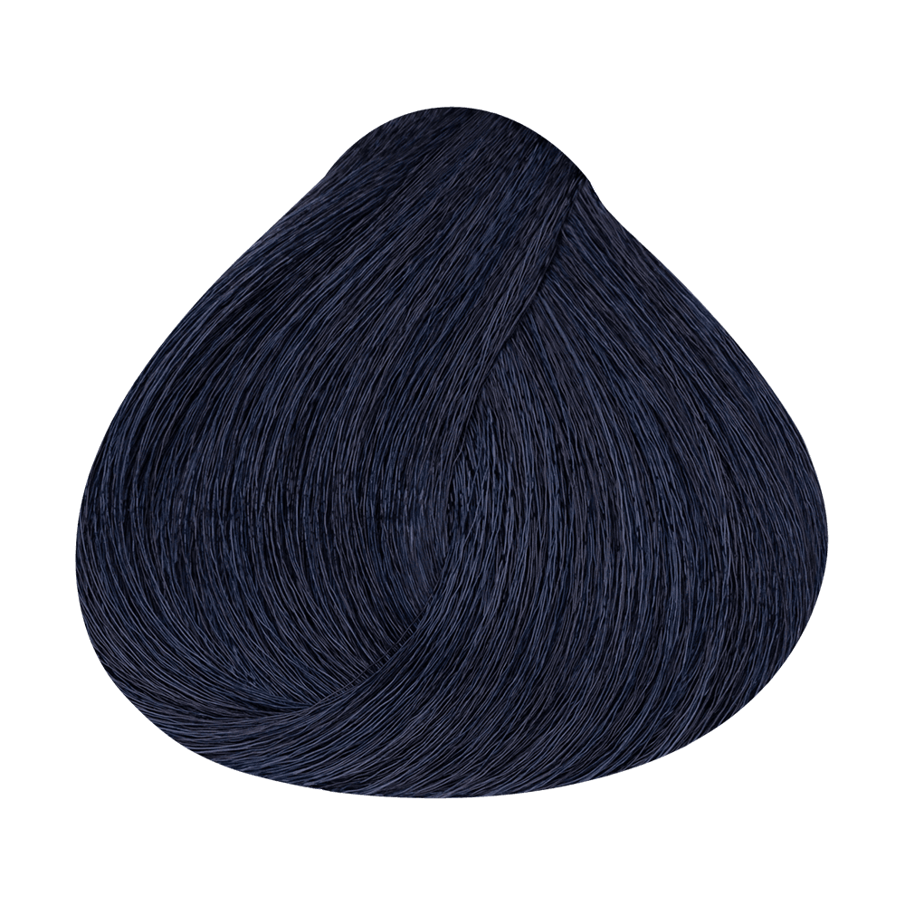Alfaparf Milano Color Wear Gloss Toner 01.11 - schwarz blau – Original-Haarfarbmuster