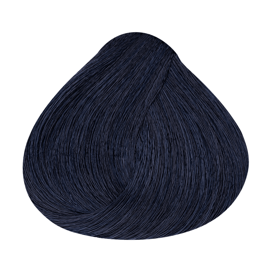 Alfaparf Milano Color Wear Gloss Toner 01.11 - schwarz blau – Original-Haarfarbmuster