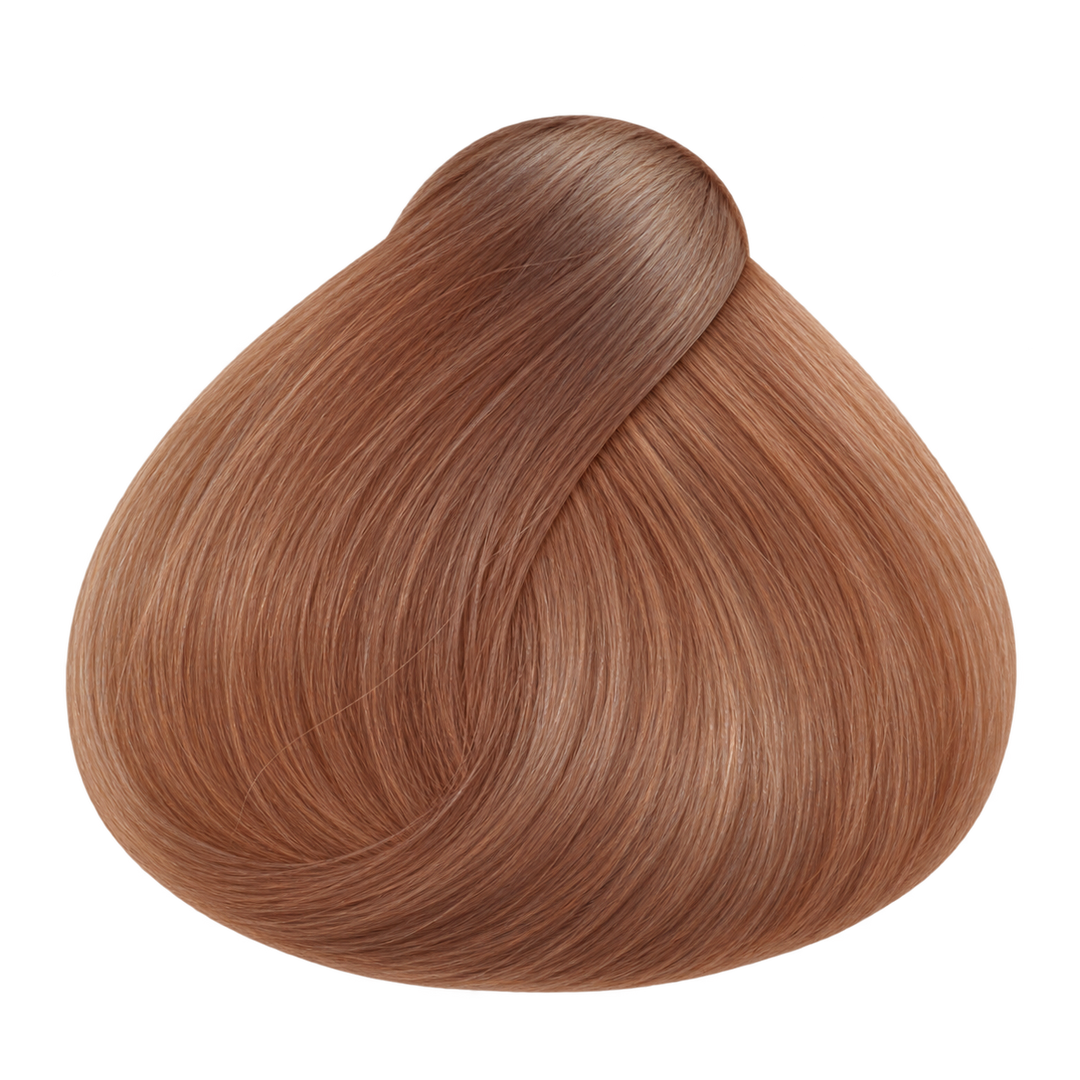 Alfaparf Milano Color Wear Gloss Toner 08.42 - helles kupfer-violettblond – Haarfarbmuster