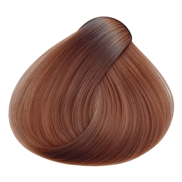 Alfaparf Milano Color Wear Gloss Toner 08.42 - helles kupfer-violettblond – Haarfarbmuster