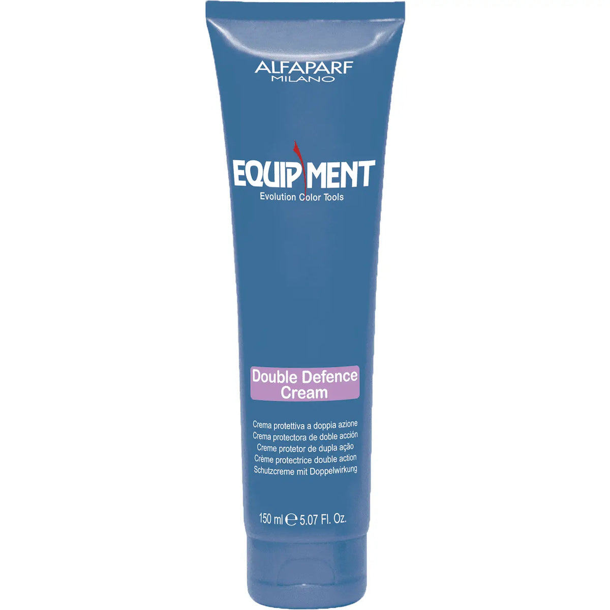Blaues Alfaparf Milano Haarcreme Tube für Double Defence Schutzpflege