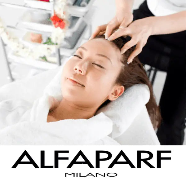 Entspannende Kopfmassage mit Alfaparf Milano Equipment Double Defence Cream