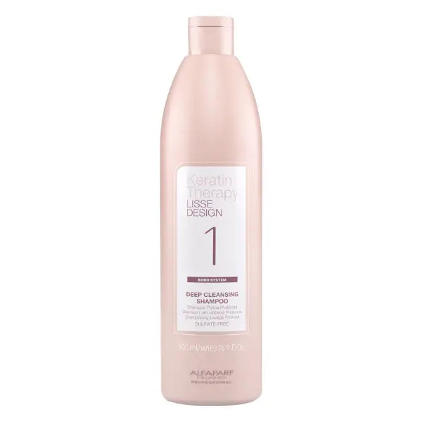 Pink Shampoo Flasche für Alfaparf Milano Keratin Therapy Lisse Design Deep Cleansing Shampoo