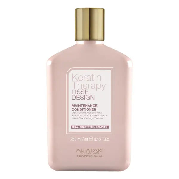 Pink Flasche Keratin Therapy Pflegeconditioner mit goldener Kappe von Alfaparf Milano