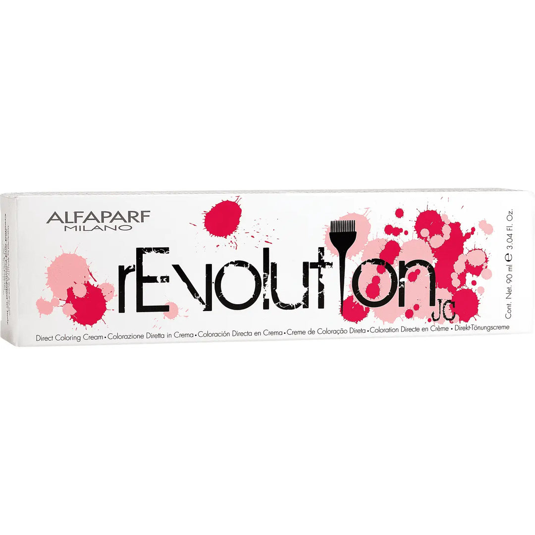 Alfaparf Milano Revolution JC Original Haarfarbe Haarfärbe-Box auf Weißem Hintergrund