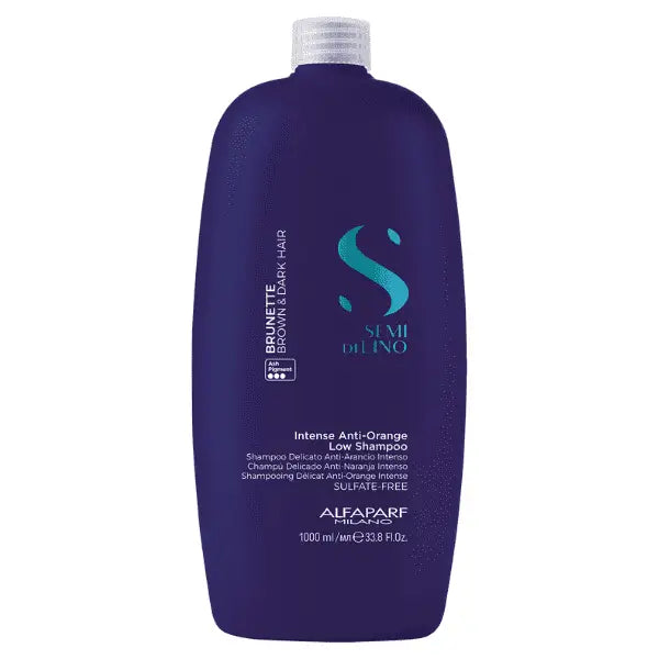 Flasche mit braunem Shampoo für brünettes Haar von Alfaparf Milano Semi di Lino