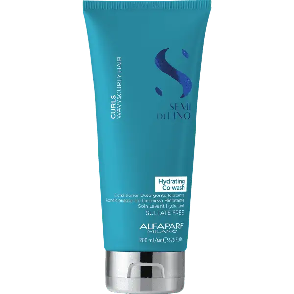 Blauer Alfaparf Milano Semi di Lino Curls Hydrating Co-Wash Produkttextilrohre