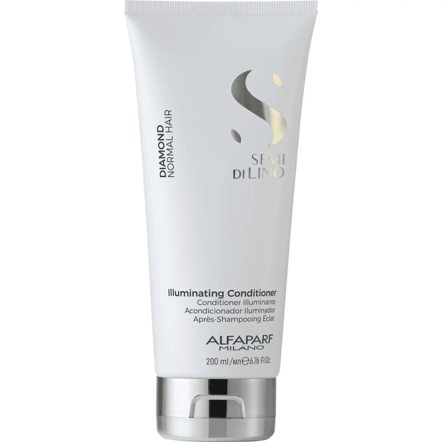 Weiße Tube der Alfaparf Milano Semi di Lino Diamond Illuminating Conditioner