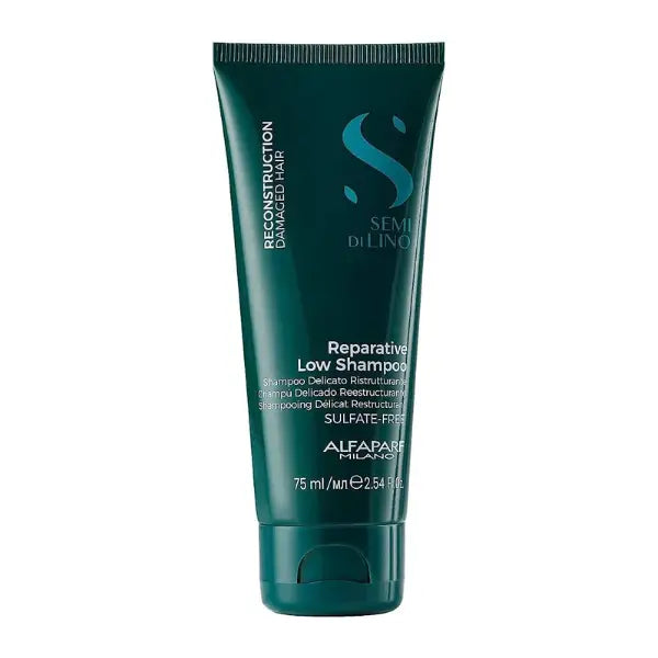 Grüner Tuben-Reparaturshampoo von Alfaparf Milano Semi di Lino Reconstruction