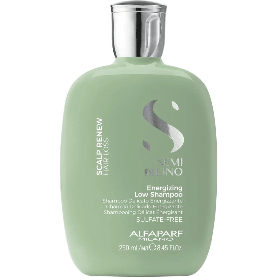 Grüne Shampoo Flasche für Haarausfall, Alfaparf Milano Semi Di Lino Scalp Renew