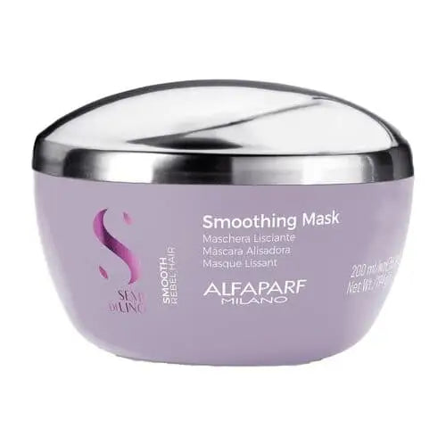Smoothing Hair Mask in Lavender Container Alfaparf Milano Semi di Lino Smooth