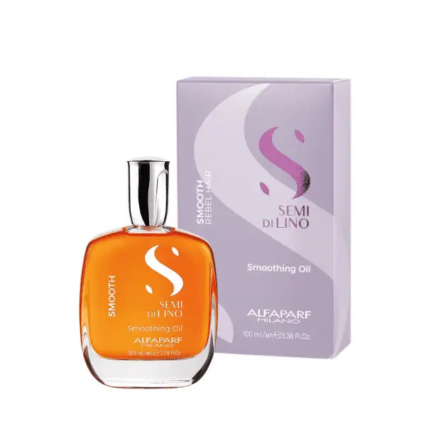 Smoothing Haaröl in Glasflasche mit Verpackung, Alfaparf Milano Semi di Lino Smooth