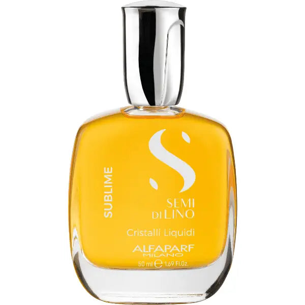 Flasche mit Haaröl Alfaparf Milano Semi Di Lino Sublime Cristalli Liquidi