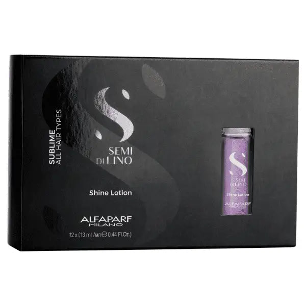 Alfaparf Milano Semi di Lino Sublime Shine Lotion Box mit glänzender Haarpflege
