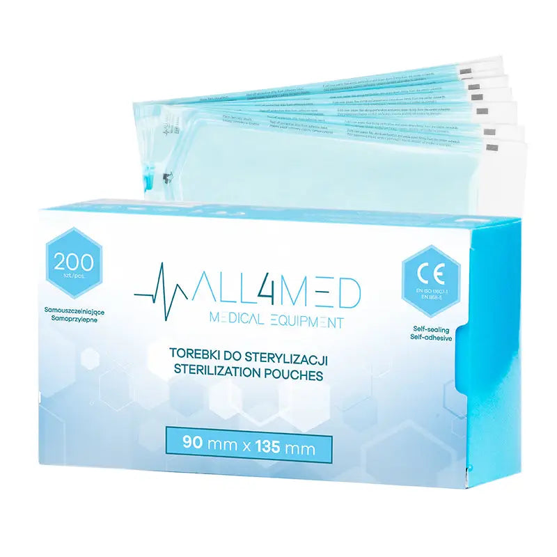 Sterilisationsbeutel in einer Box für Autoklav auf der All4med Autoklav-Sterilisationsbeutel 90mm x 135mm