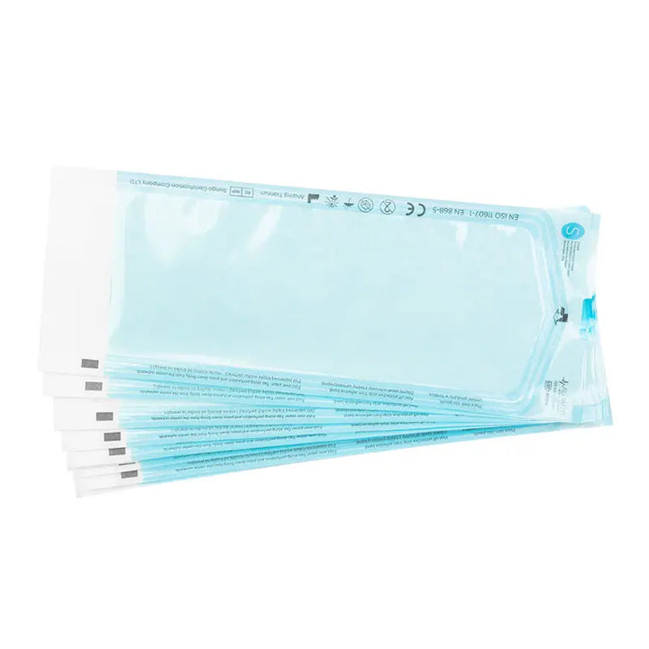 Stapel versiegelter Sterilisationsbeutel für All4med Autoklav 90x230 mm, 200 Stück