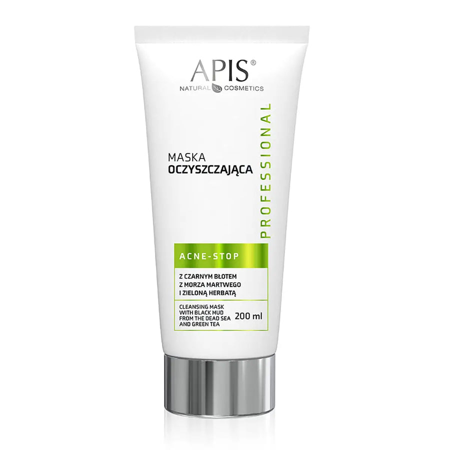 Apis Akne-Stop-Schwarzschlamm-Reinigungsmaske 200ml mit reinigendem Schlamm für Akne