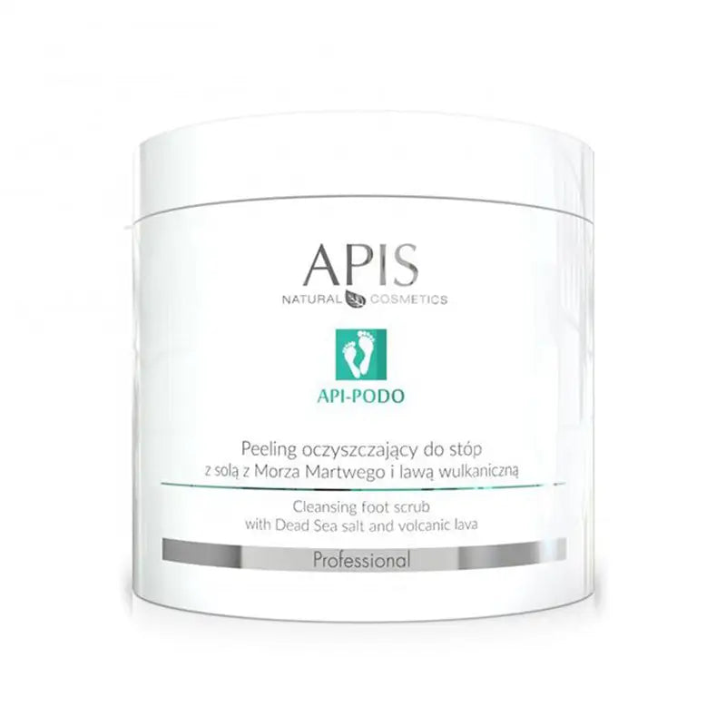Weiße Dose Fußpeeling APIS Api-Podo Reinigendes Fußpeeling 700g