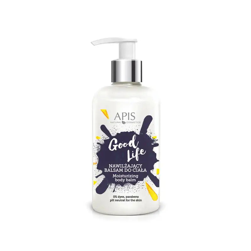 Weiße Flasche des Apis Good Life pflegenden Körperbalsams 300 ml