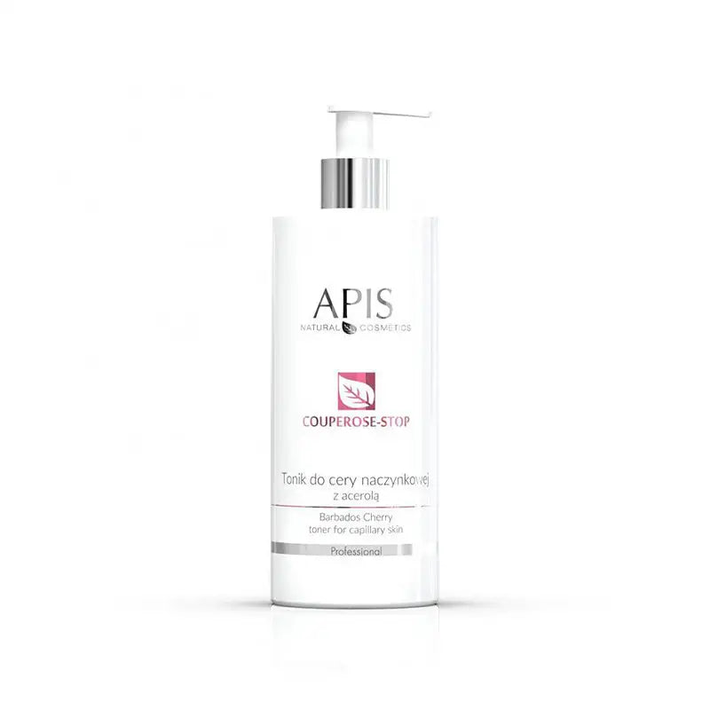 Weiße Flasche APIS Couperose-Stop Tonic für Couperose-Haut mit Acerola 300 ml
