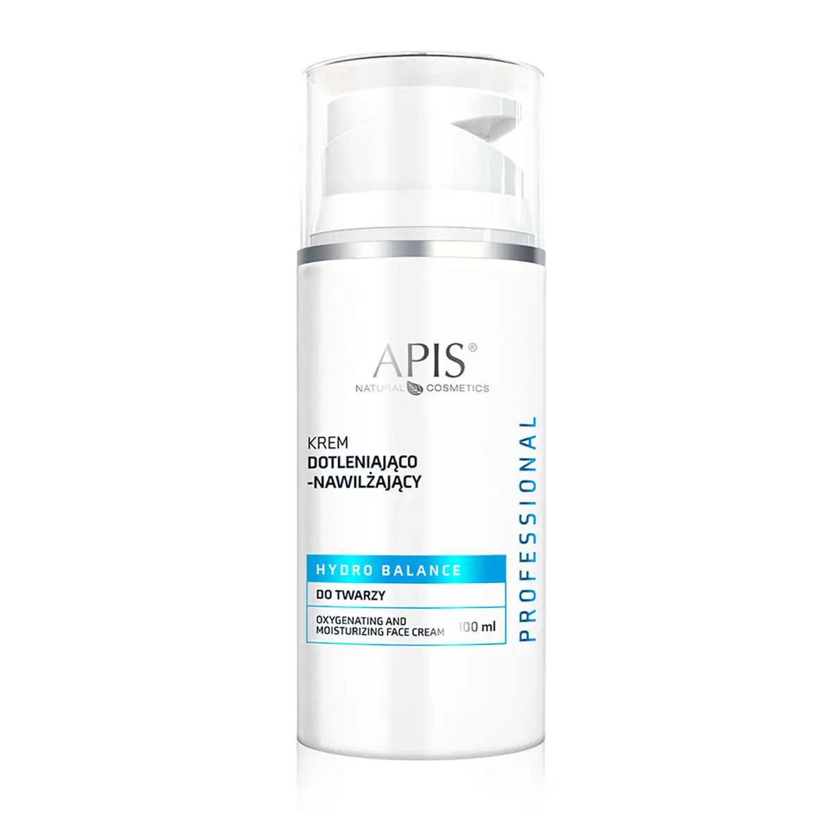 Weiße Flasche mit Gesichtscreme Apis Hydro Balance Sauerstoff- und Feuchtigkeitscreme 100 ml