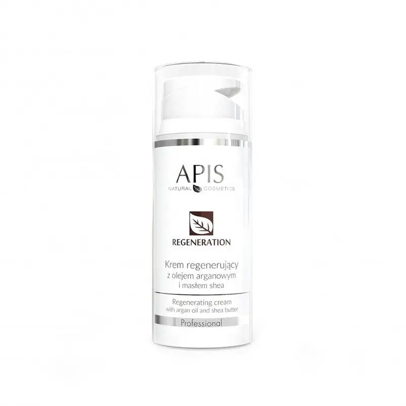 Weiße Flasche der Apis Regeneration regenerierende Creme mit Arganöl und Sheabutter