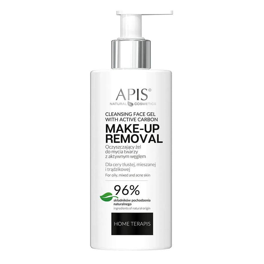 Apis Reinigendes Gesichtswaschgel mit Aktivkohle 300 ml für reine, frische Haut