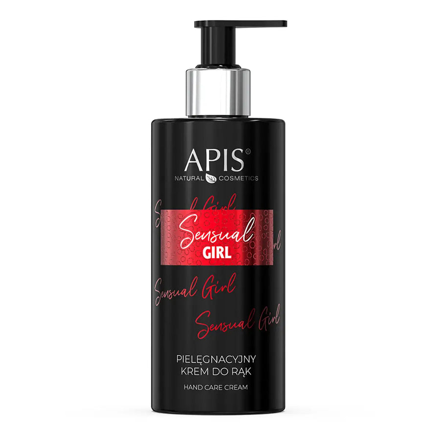 Schwarze Handcreme Flasche mit Pump für die Apis Sensual Girl pflegende Handcreme