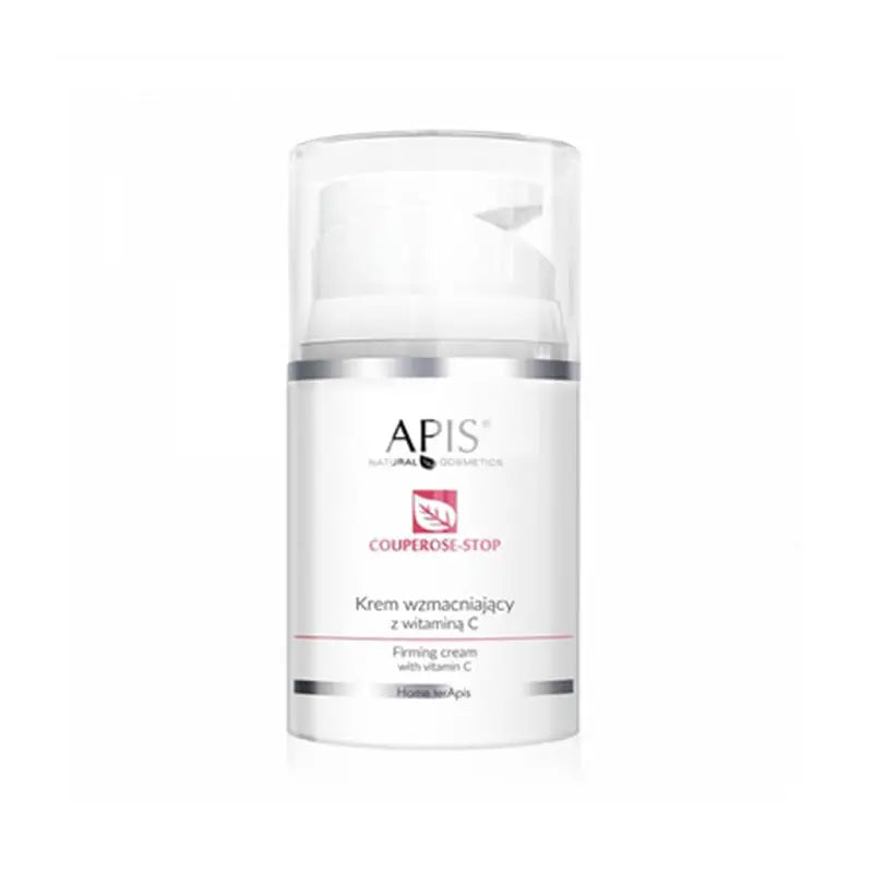 Weiße Flasche mit stärkernder Creme für Couperose-Haut 50 ml