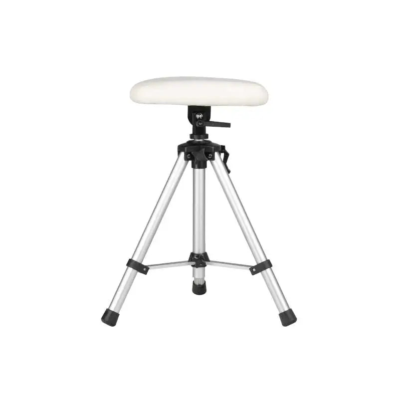 Verstellbarer Tripod-Hocker mit weißer Polsterung für Pediküre Azzurro Beinauflage