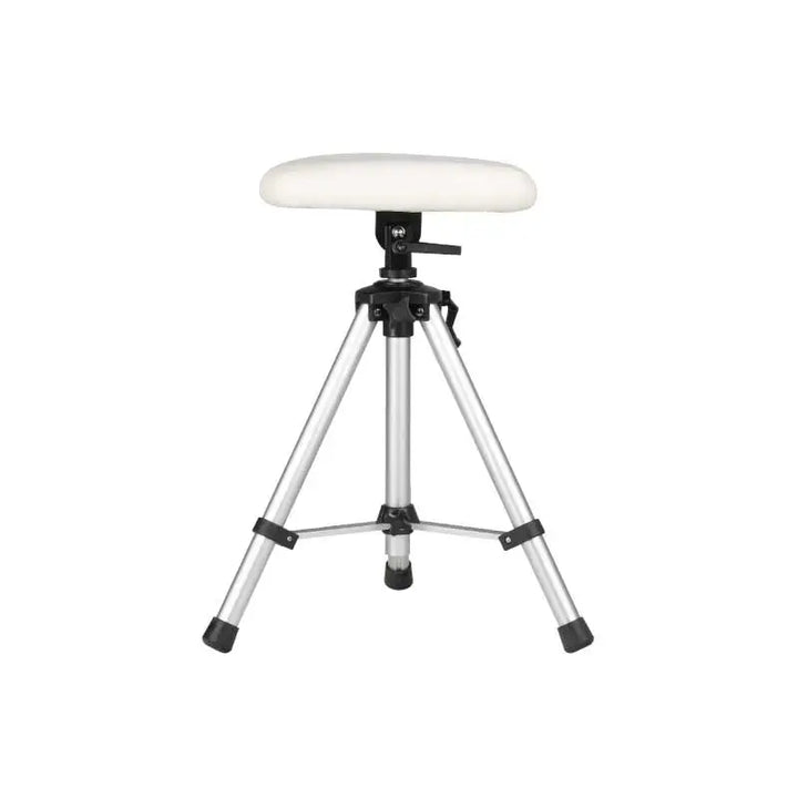 Verstellbarer Tripod-Hocker mit weißer Polsterung für Pediküre Azzurro Beinauflage