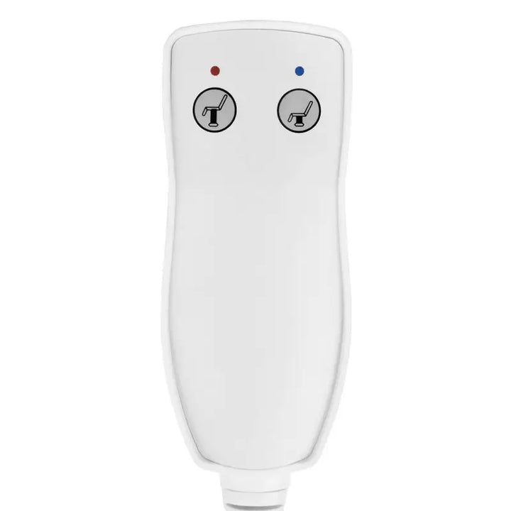 Weiße Fernbedienung mit zwei Tasten für Azzurro Elektrische Massageliege 336 1 Motor