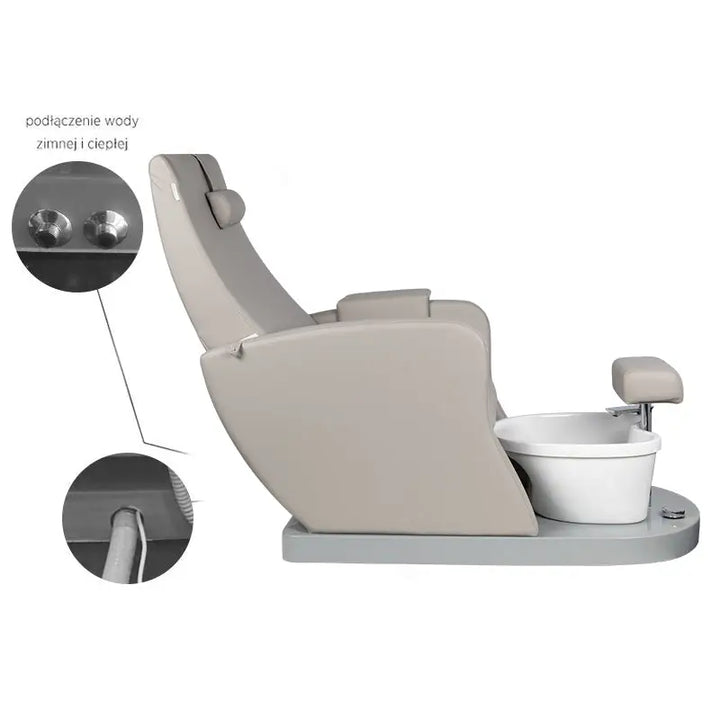 Azzurro Fußpflegestuhl Pediküre Spa 016 Grau - Fußpflegestühle