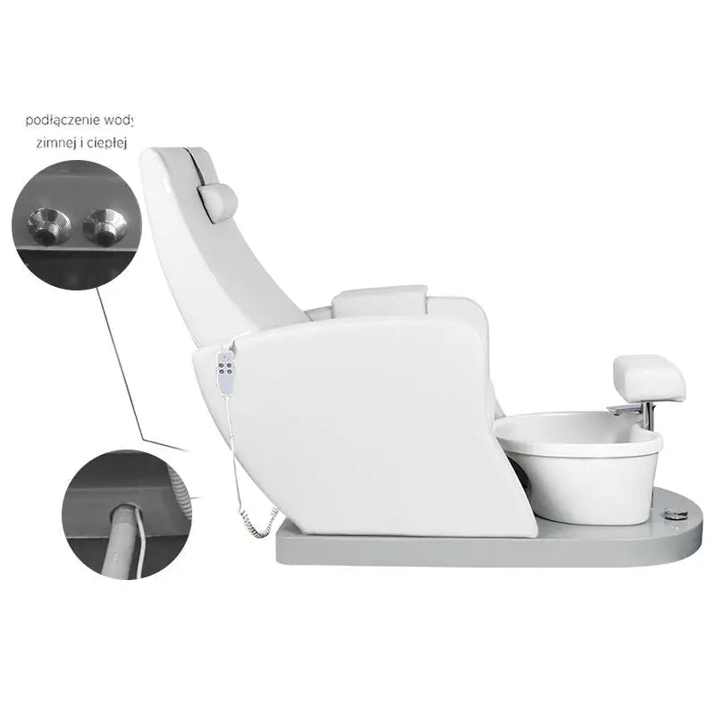 Azzurro Fußpflegestuhl Pediküre Spa 016 Weiß - Fußpflegestühle