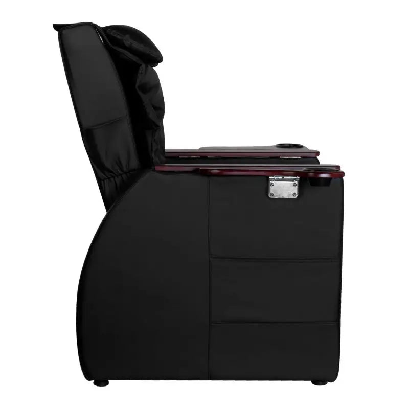 Schwarzer Massagestuhl mit Beistelltisch für Pediküre und Rückenmassage in Azzurro Stil